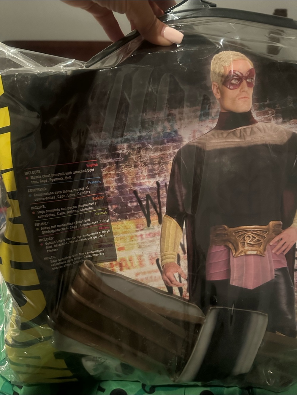 Kids Black and Gold Superhero Costume